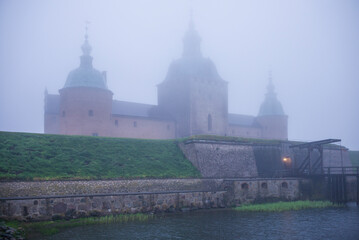 Sweden, Kalmar, Kalmar Slott castle, in fog © Danita Delimont
