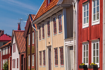 Sweden, Kalmar, town building detail (Editorial Use Only) - obrazy, fototapety, plakaty