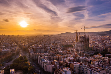 Sunset over Barcelona - Sagrada Família