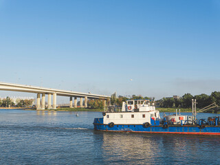 The old ship on Don river. Russia