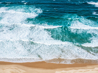 Background texture of beautiful turquoise waves