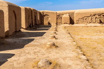 Uzbekistan, Fayaz Tepe, ruins of the buddhist monastery and temple