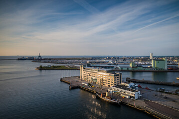 Sweden, Scania, Malmo, Inre Hamnen inner harbor, high angle view
