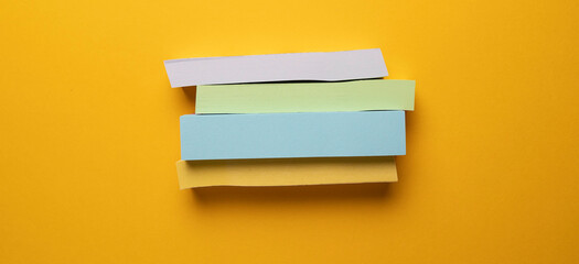 Empty space note papers for copy space