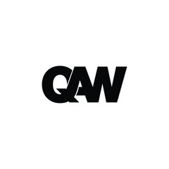 QAW letter monogram logo design vector