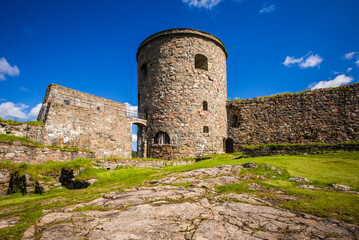 Fototapeta na wymiar Sweden, Bohuslan, Kungalv, 14th century medieval fortress, Bohus Fastning
