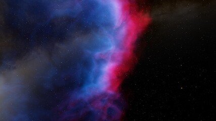Fototapeta na wymiar Deep space nebula 3d illustration
