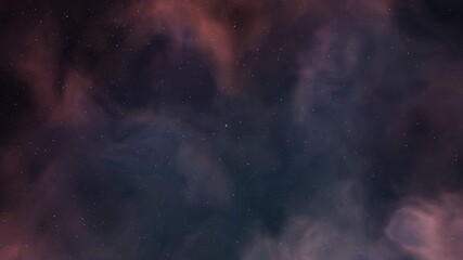 Deep space nebula 3d illustration