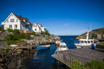 Sweden, Bohuslan, Tjorn Island, Ronnang, village and harbor