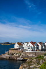 Fototapeta premium Sweden, Bohuslan, Tjorn Island, Ronnang, village and harbor