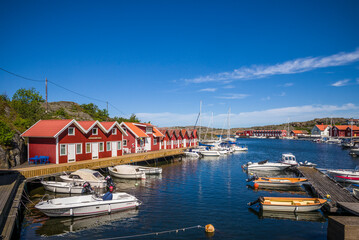 Fototapeta na wymiar Sweden, Bohuslan, Tjorn Island, Bleket, village harbor
