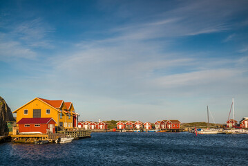 Fototapeta na wymiar Sweden, Bohuslan, Smogen, fishing port