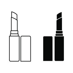 lipstick icon. Cosmetic sign. vector illustration color editable