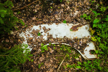 Sweden, Varmland, Bastnas, Bastnas Car Cemetery public park, antique car junkyard