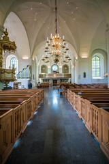 Fototapeta na wymiar Sweden, Varmland, Karlstad, Domkyrkan cathedral, interior (Editorial Use Only)