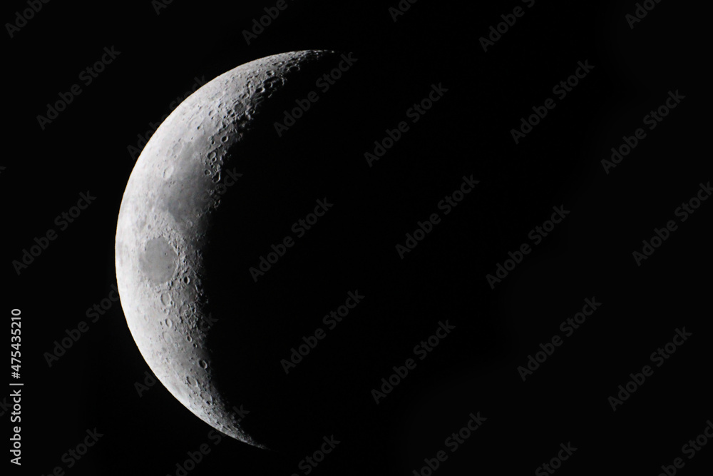 Sticker the waxing crescent moon starts as the moon becomes visible again after the new moon conjunction whe