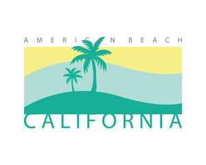 Obraz premium CALIFORNIA illustration typography. perfect for t shirt design
