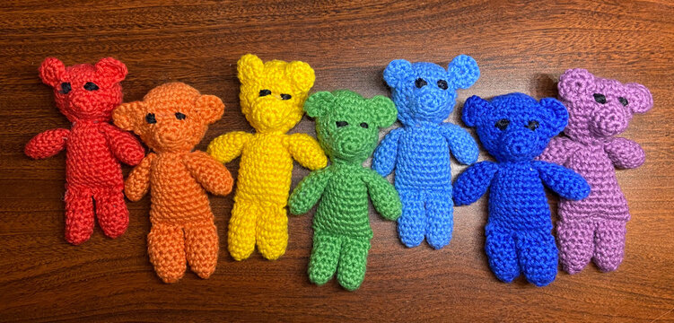 Rainbow Bears Crochet Set