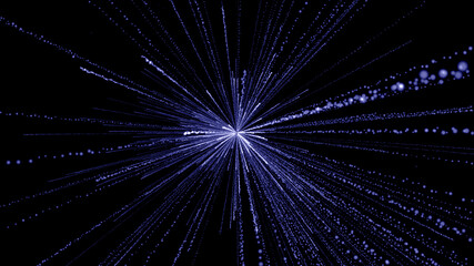Fototapeta na wymiar blue beams of smoke. cosmic ray explosion