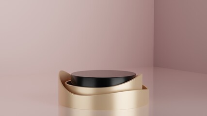 3D Rendering Luxury Podium for Product Display Mockup Presentation