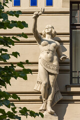 Art Nouveau building on Alberta Street in central Riga, Latvia