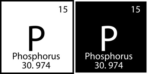 Phosphorus chemical element. Education background. Mendeleev table. Modern design. Vector illustration. Stock image. 