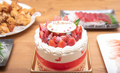 子供の誕生日ケーキとお祝い