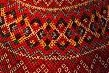 Inuit people's traditional beaded costume in the National Museum, Nuuk, Greenland - obrazy, fototapety, plakaty