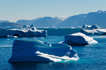 Floating ice in Uummannaq Fjord, Greenland