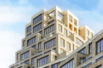 Modern apartment building facade - real estate exterior