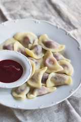 Plate of dumpling, still life