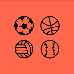 vector ball icon template