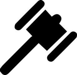 judge gavel icon. auction hammer sign

