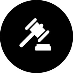Hammer law icon vector illustration
