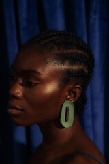 Black Model in Cornrows