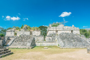 Fototapeta na wymiar Mexico, Yucatan. Ek' Balam Ruins, circa 800 AD