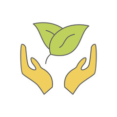Healthy life solution Icon in color icon, isolated on white background 