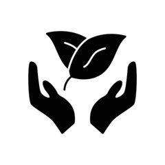 Healthy life solution Icon in black flat glyph, filled style isolated on white background