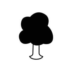 tree Icon, save earth icon in black flat glyph, filled style isolated on white background