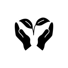 Healthy life solution Icon in black flat glyph, filled style isolated on white background