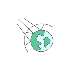 Greenhouse Effect Icon in color icon, isolated on white background 