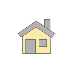 house Icon in color icon, isolated on white background 