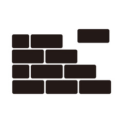 brick icon vector illustration sign on white background