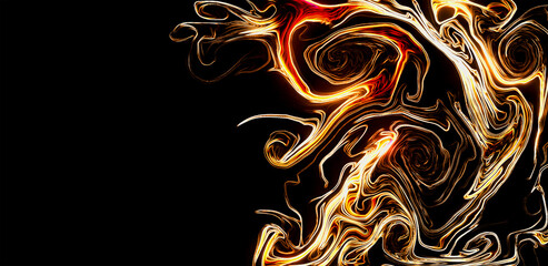 abstract background with fire, abstract magic smoke and sparks, neo
