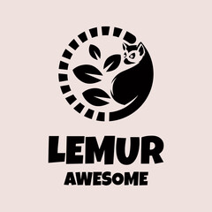 Illustration vector graphic of Lemur, good for logo design