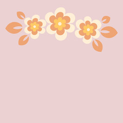 Naklejka premium a stylized postcard or banner for an inscription with flowers - graphics. Gift, congratulations