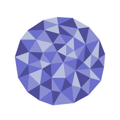 Polygonal geometric crystal round symbol suitable for best award or celebration.
