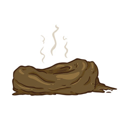 Vector Cartoon Cow Shit Illustration