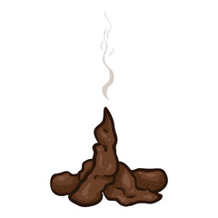 Cartoon Shit. Vector Poop Illustration