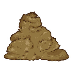 Cartoon Shit. Vector Poop Illustration